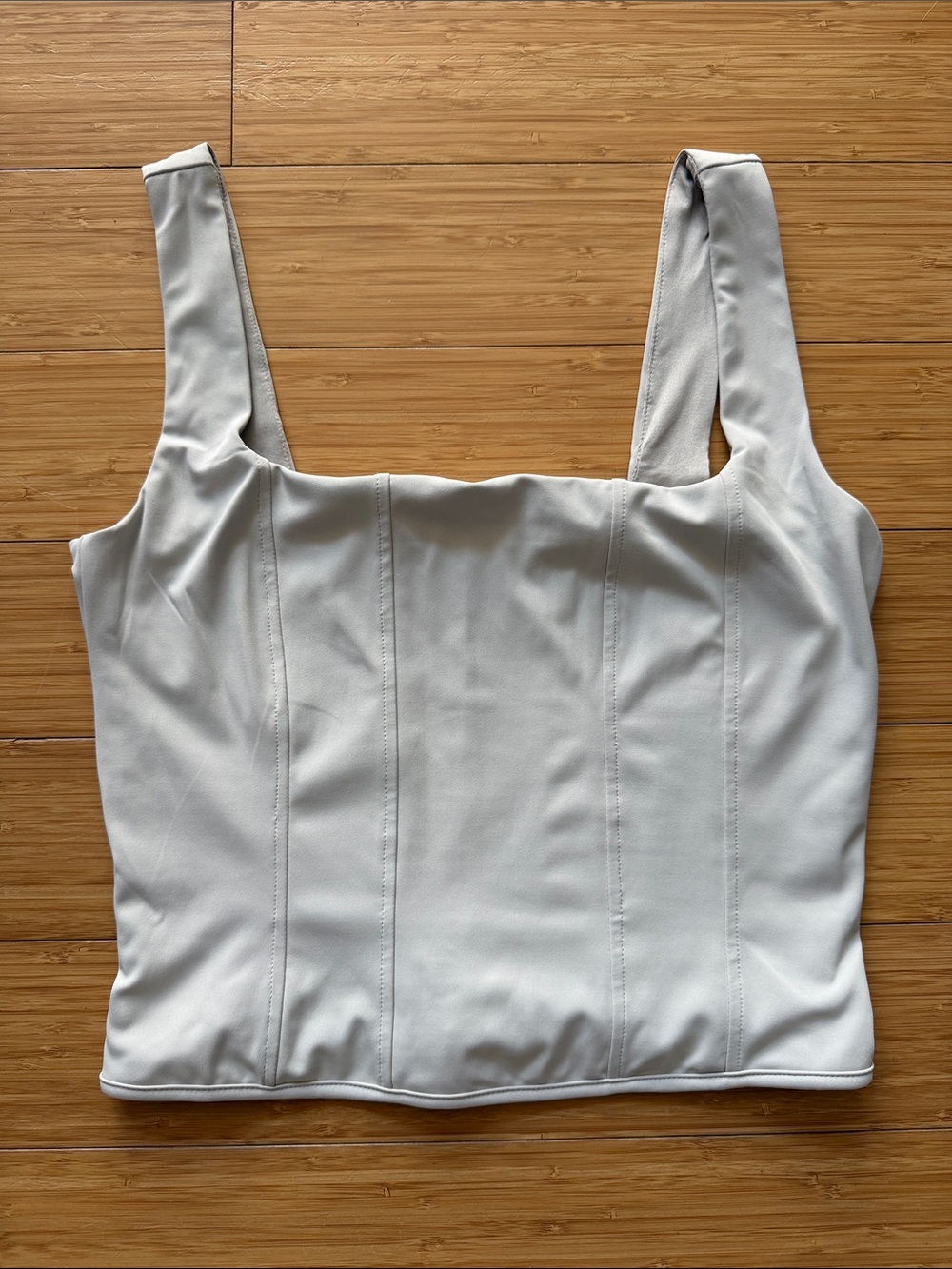 NWT Showpo Light Gray Square Neck Corset Tank